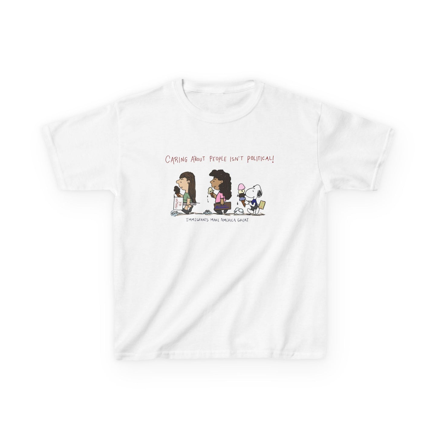 Caring About People V2 Fitted Tee