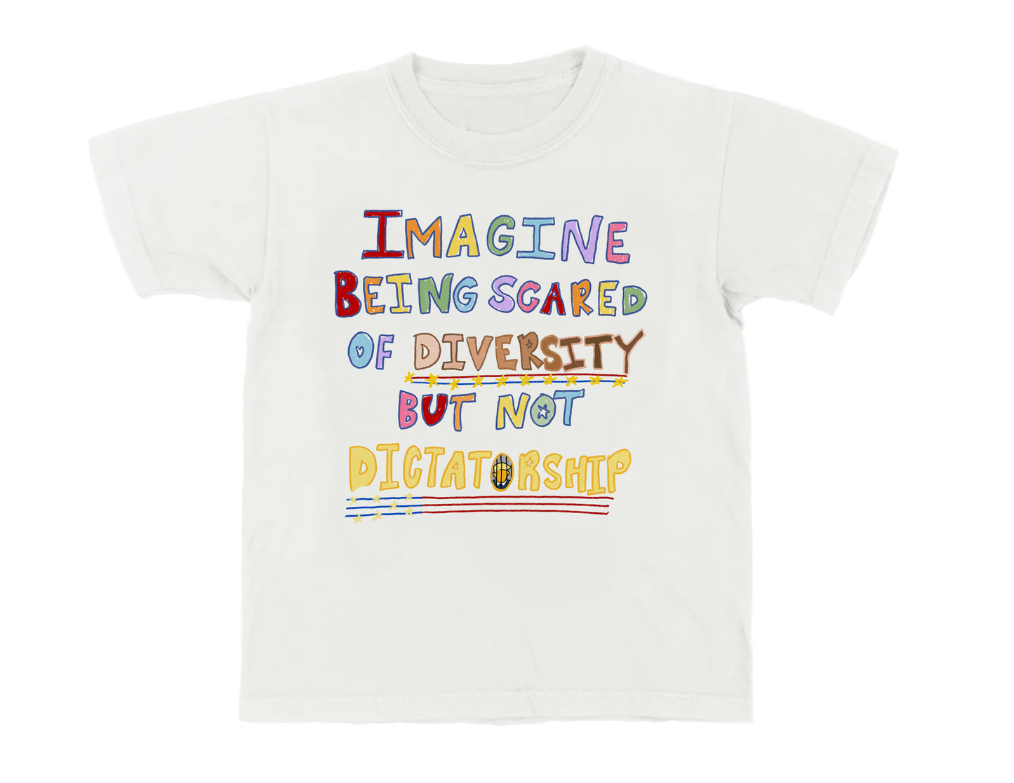 Imagine Being Scared Of Diversity Fitted Tee