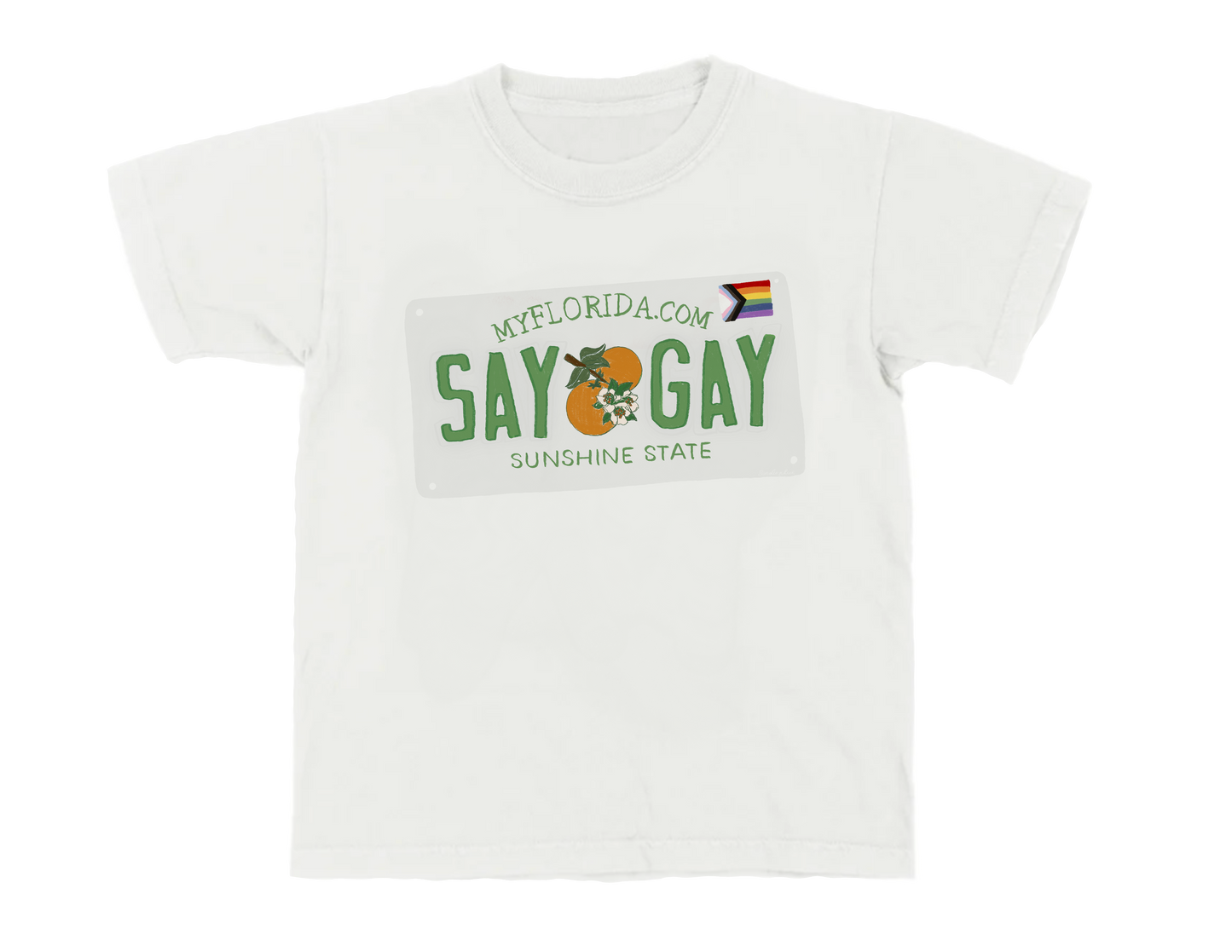 Say Gay Fitted Tee