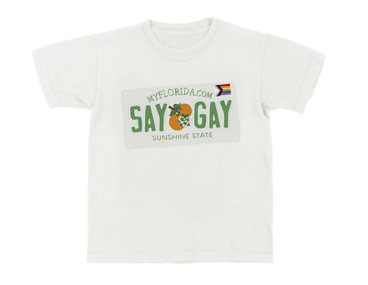 Say Gay Fitted Tee